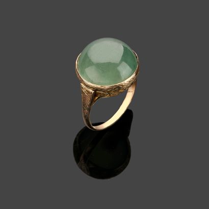 Ring in 14 k yellow gold (585 thousandths)...