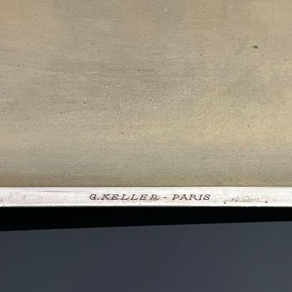 Gustave KELLER PARIS - Quadrangular silver...