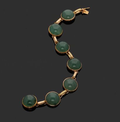 Bracelet in 14 k yellow gold (585 thousandths)...