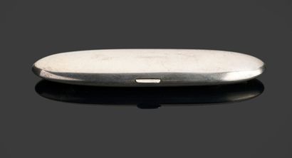 925 thousandths silver cigar case with vermeil...
