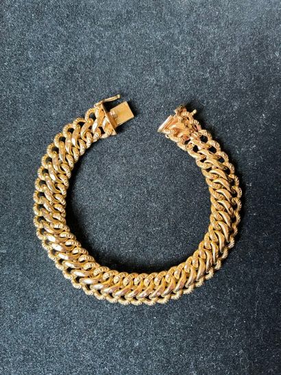 Gourmet bracelet in 18k (750 thousandths)...