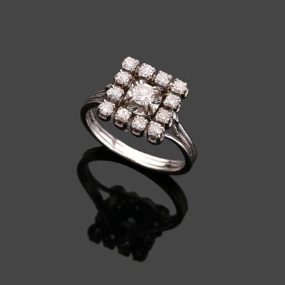 Platinum and 18k (750 thousandths) white...