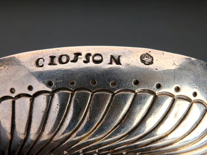 Tastevin en argent 950 millièmes orné de...