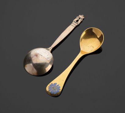Georg JENSEN - Deux cuillers dont une en...