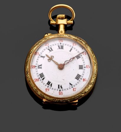 Collar watch in 18k (750 thousandths) yellow...