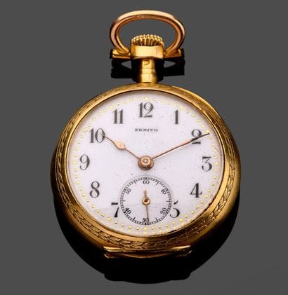 ZENITH - Collar watch in 18k (750 thousandths)...