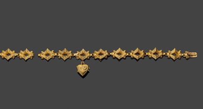 Bracelet in 18k yellow gold (750 thousandths)...