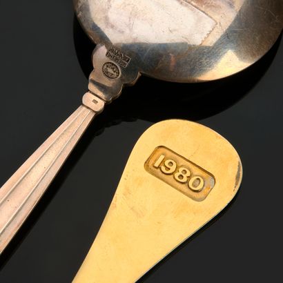 Georg JENSEN - Deux cuillers dont une en...