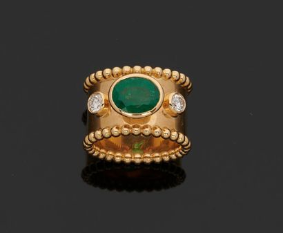 18 k (750 thousandths) yellow ribbon ring...