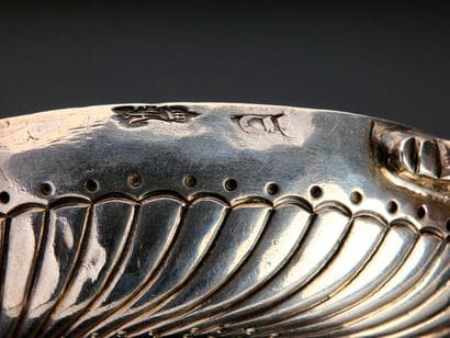 Tastevin en argent 950 millièmes orné de...