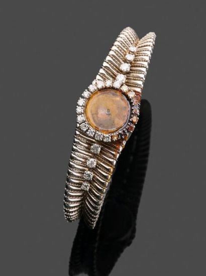 Ladies' watch in 18k (750 thousandths) white...