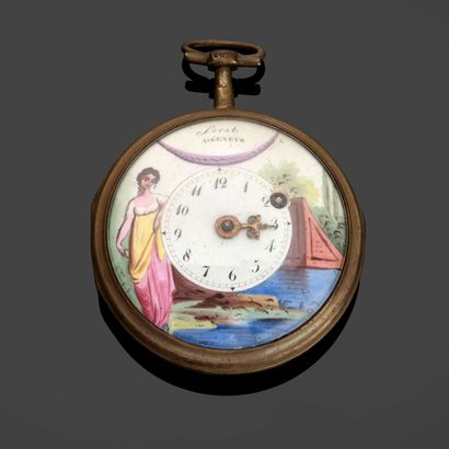 SORET - Montre de poche en argent 925 millièmes,...