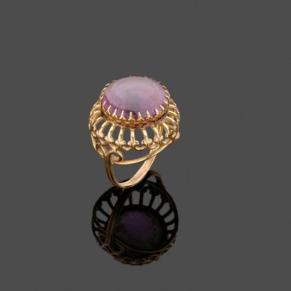 Ring in 18k (750 thousandths) yellow gold,...