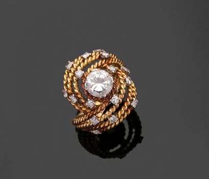 18 k (750 thousandths) yellow gold rope ring...