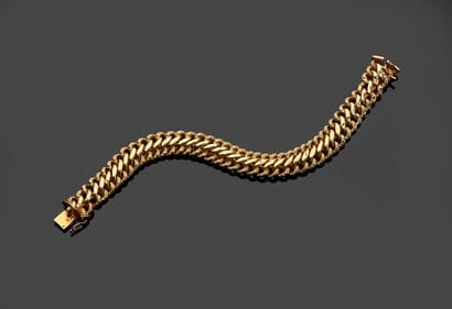 Gourmet bracelet in 18k (750 thousandths)...