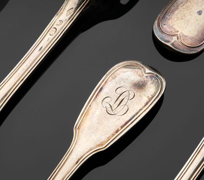 Ménagère en argent (950 millièmes), modèle...
