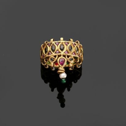 Yellow gold (750 thousandths) and enamel...