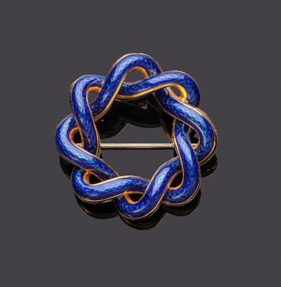 18 k (750 thousandths) yellow gold brooch...