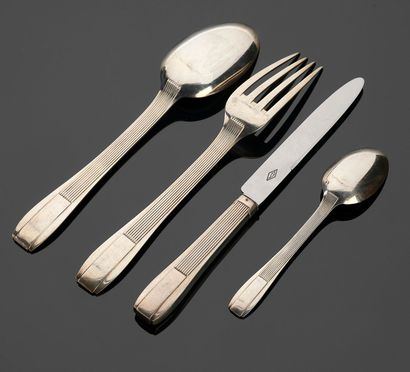 PUIFORCAT - 4 Art Deco 925 thousandths silver...