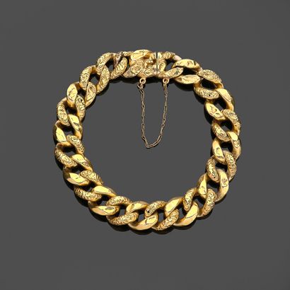 18k (750 thousandths) yellow gold bracelet,...