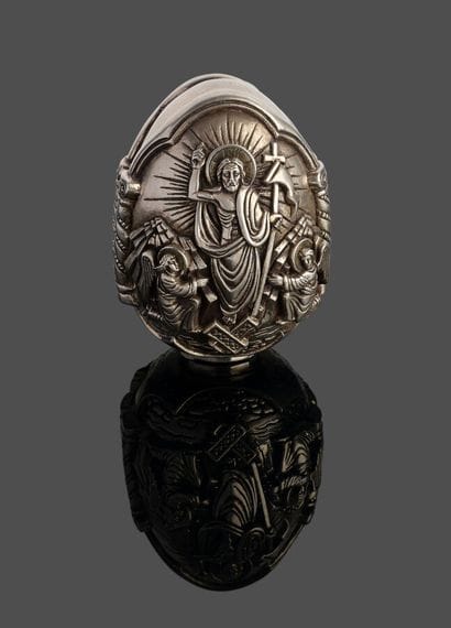 Egg of Easter egg in silver 925 thousandths...