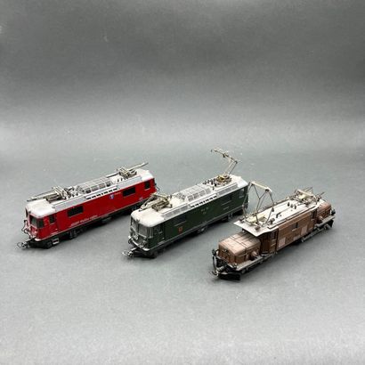 BEMO - Swiss railcars (about 15 pieces with...