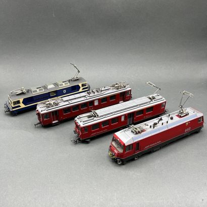 BEMO - Swiss railcars (about 15 pieces with...