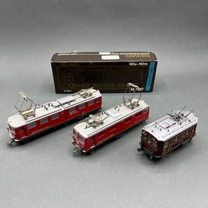BEMO - Swiss railcars (about 15 pieces with...