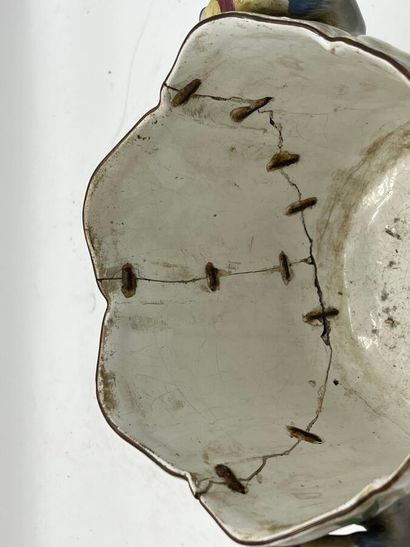 Set of three earthenware dishes, four plates,...