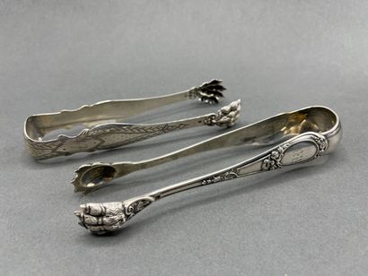 Two silver sugar tongs.
Weight : 112 g