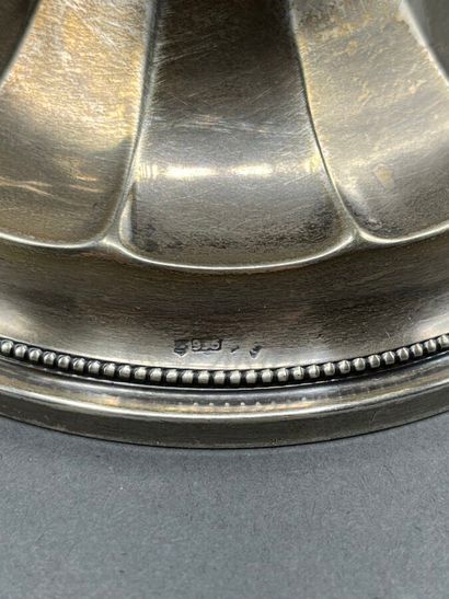 Covered bowl with two handles on a 935 thousandths...