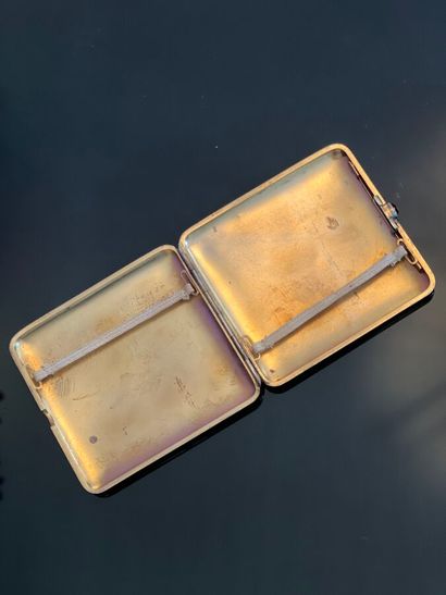 Art Nouveau-style cigarette box in 925-thousandths...