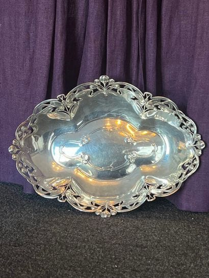 WMF - Art Nouveau silver-plated metal basket...