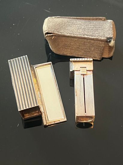 925 thousandths silver lipstick case decorated...