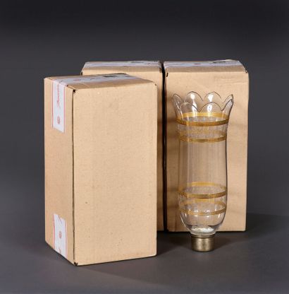 BACCARAT - Four photophore verrines of two...