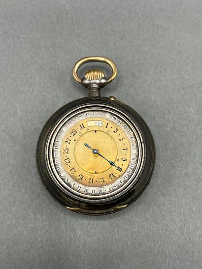 Montre de gousset double face en métal cadran...