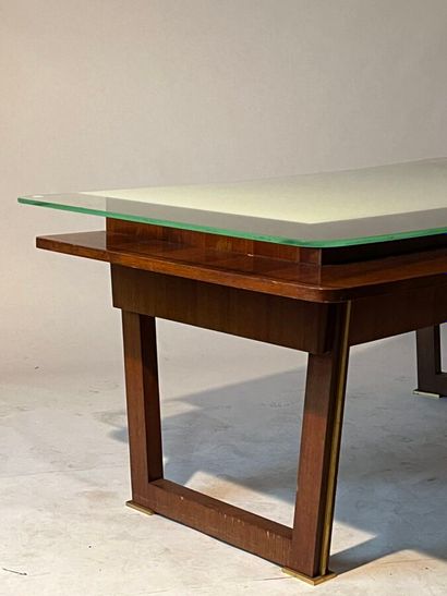 Maison LELEU
Wood and veneer desk with glass...