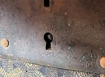 GOYARD Coated canvas trunk signed on the...