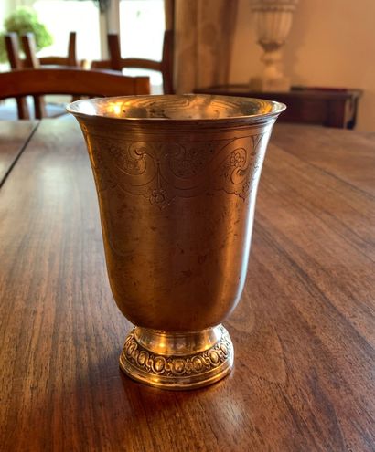 Tulip-shaped kettledrum in silver 950 thousandths...