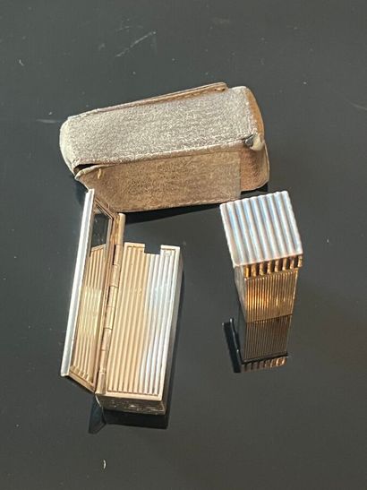 925 thousandths silver lipstick case decorated...