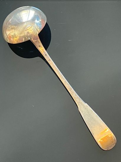 950 thousandths silver ladle, single-flat...