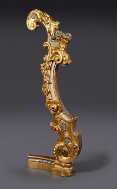 Carved and gilded wood ornamentation in the...
