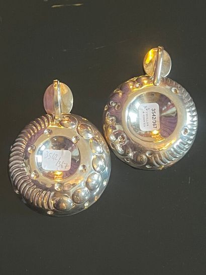Two 925 thousandths silver tastevins with...