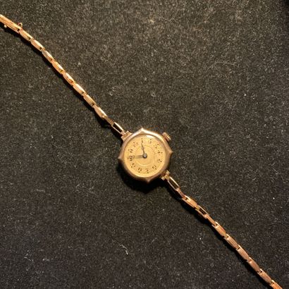Ladies' watch in 14k (585 thousandths) yellow...