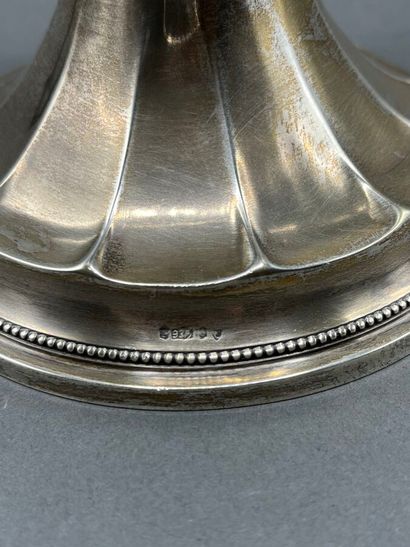 Covered bowl with two handles on a 935 thousandths...