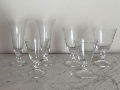 DAUM - France, partie de service de verres...
