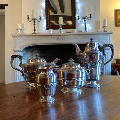 GALLIA, Silver-plated tea and coffee set...