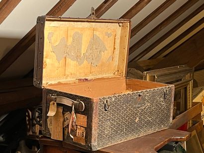 GOYARD Coated canvas trunk signed on the...