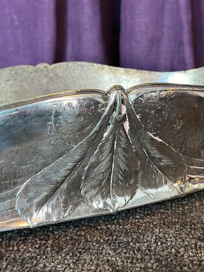 GALLIA - Silver-plated table planter decorated...