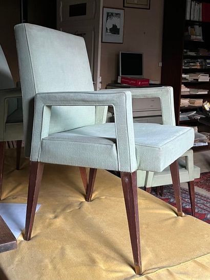 LELEU House
Four bridge armchairs, wood,...
